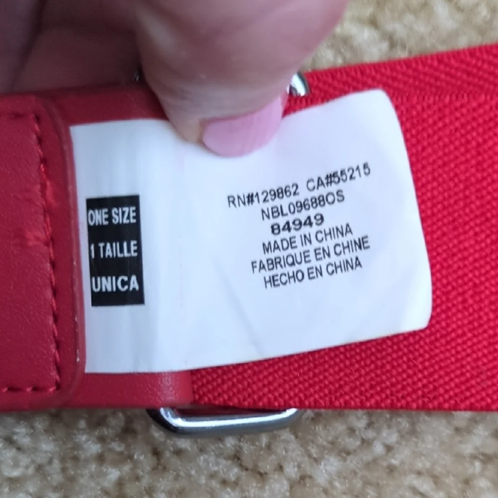 Nike Red Belt with Silver Accents